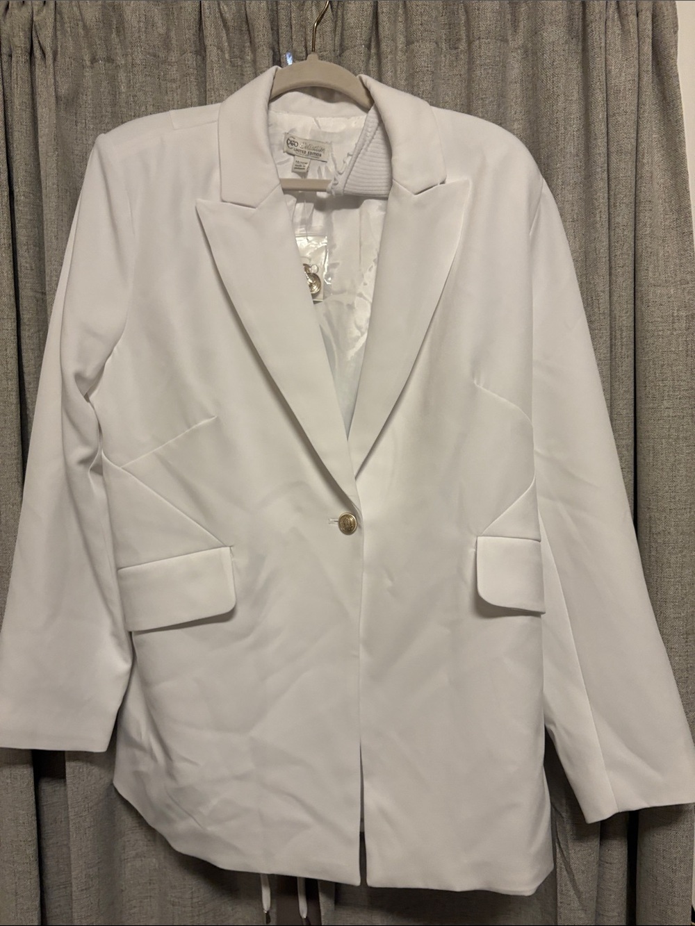 Cato White Single-Button Women's Blazer
